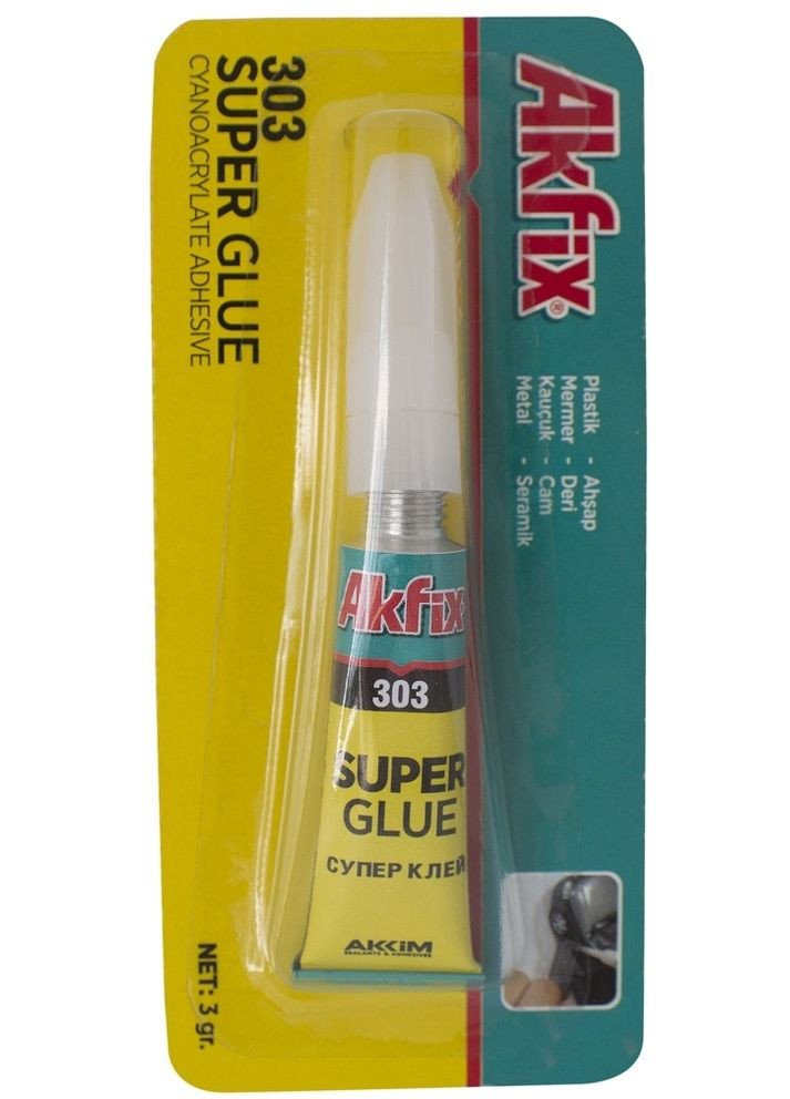 Клей супер 303 3 г Akfix (370286044)