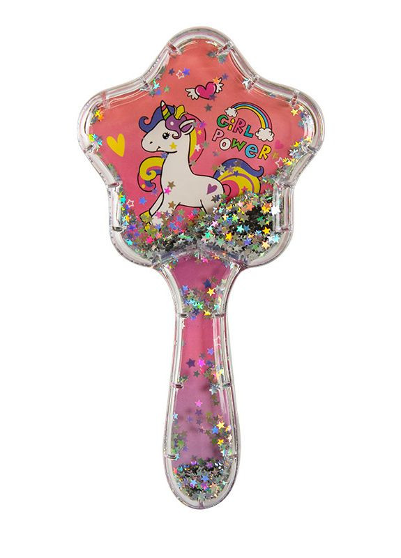 Гребінець H2054 Єдиноріг, з блискітками (6920213520543) Вид 2 No Brand (315321520)