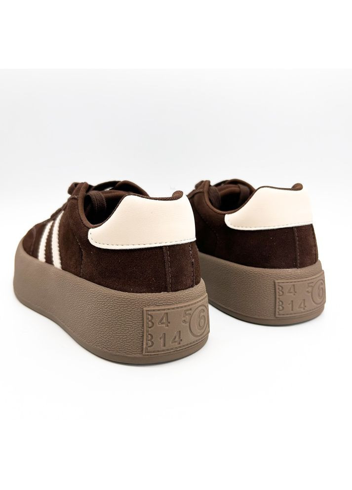 Темно-коричневые кеды (р) замша 0-1-1-z-45-d-318-2 Lifexpert