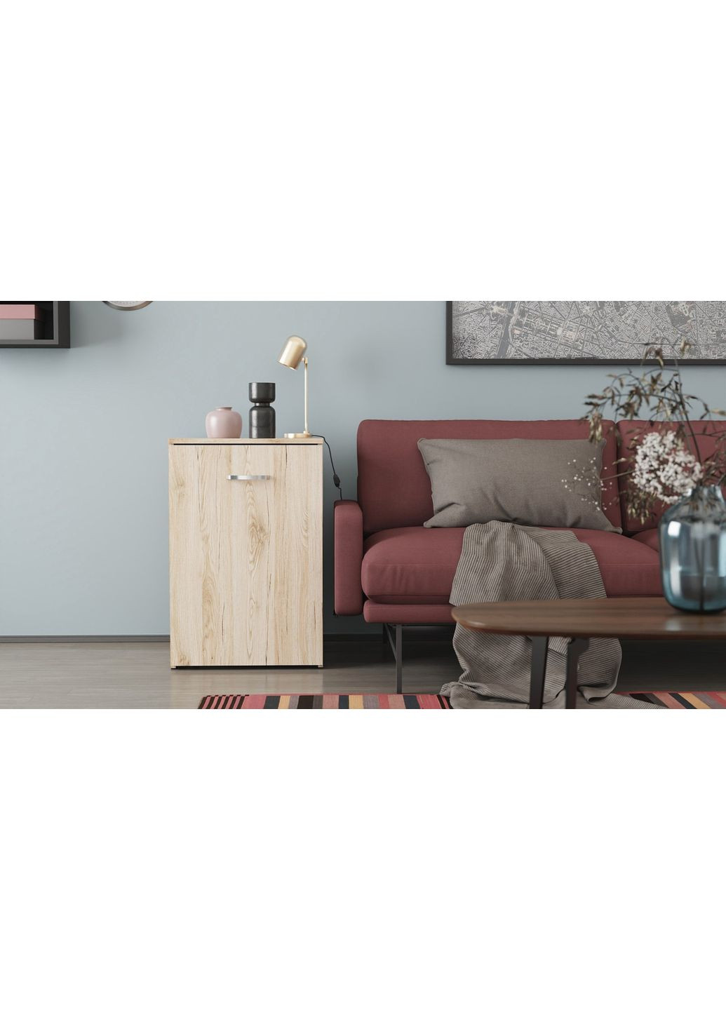 Стіл-тумба трансформер Смарт 1/2 750x1450x600 ДСП Дуб Сан-Марино 16 мм (FRD-105075) Ferrum-decor (365445000)