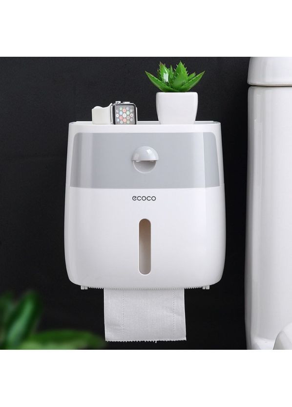 Органайзер держатель для туалетной бумаги настенный с полкой для ванной комнаты No Brand (364274388)