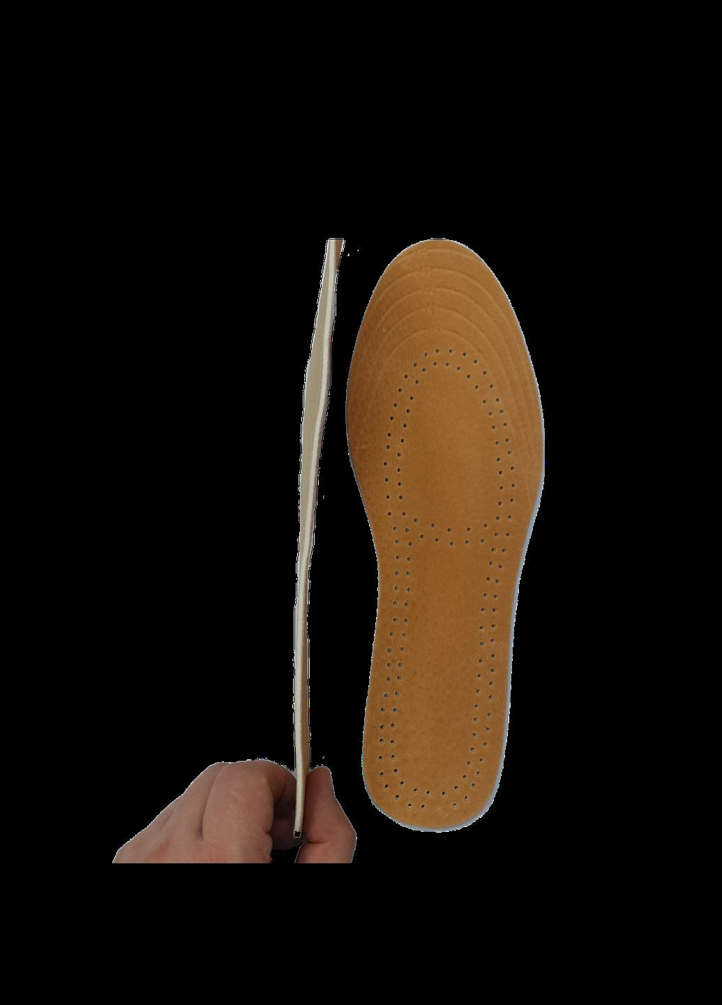 Устілки шкіряні для класичного взуття коричневі універсального розміру 40-44 No Brand (314872868)