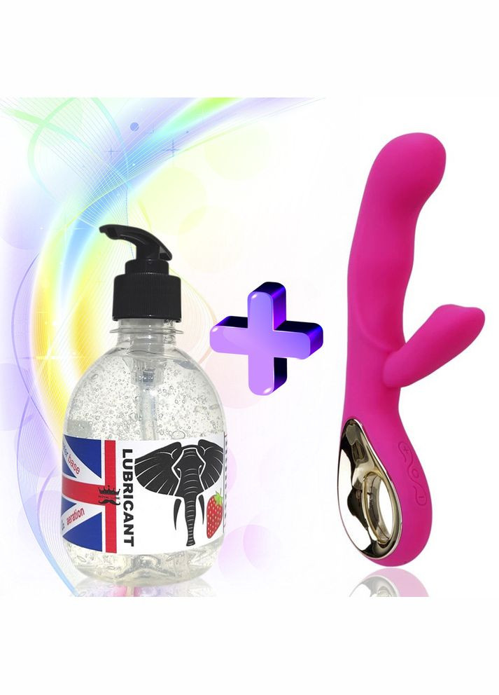 Потужний стимулятор клітора G-sport, вібратор для сексу жіночий USB 21 см + лубрикант 300 мл No Brand (340914236)
