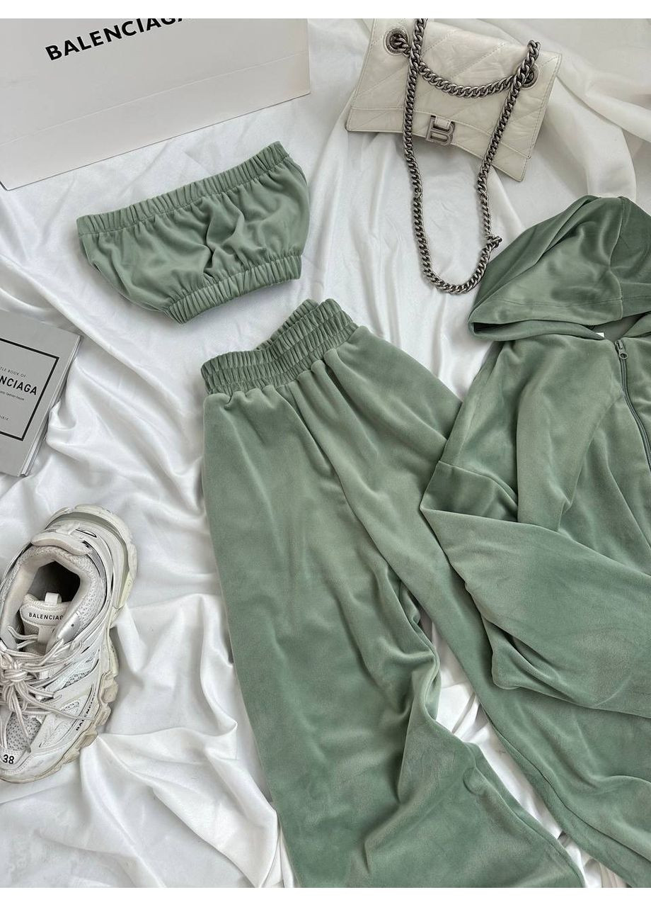 Женский костюм-тройка из велюра Україна (358934469)