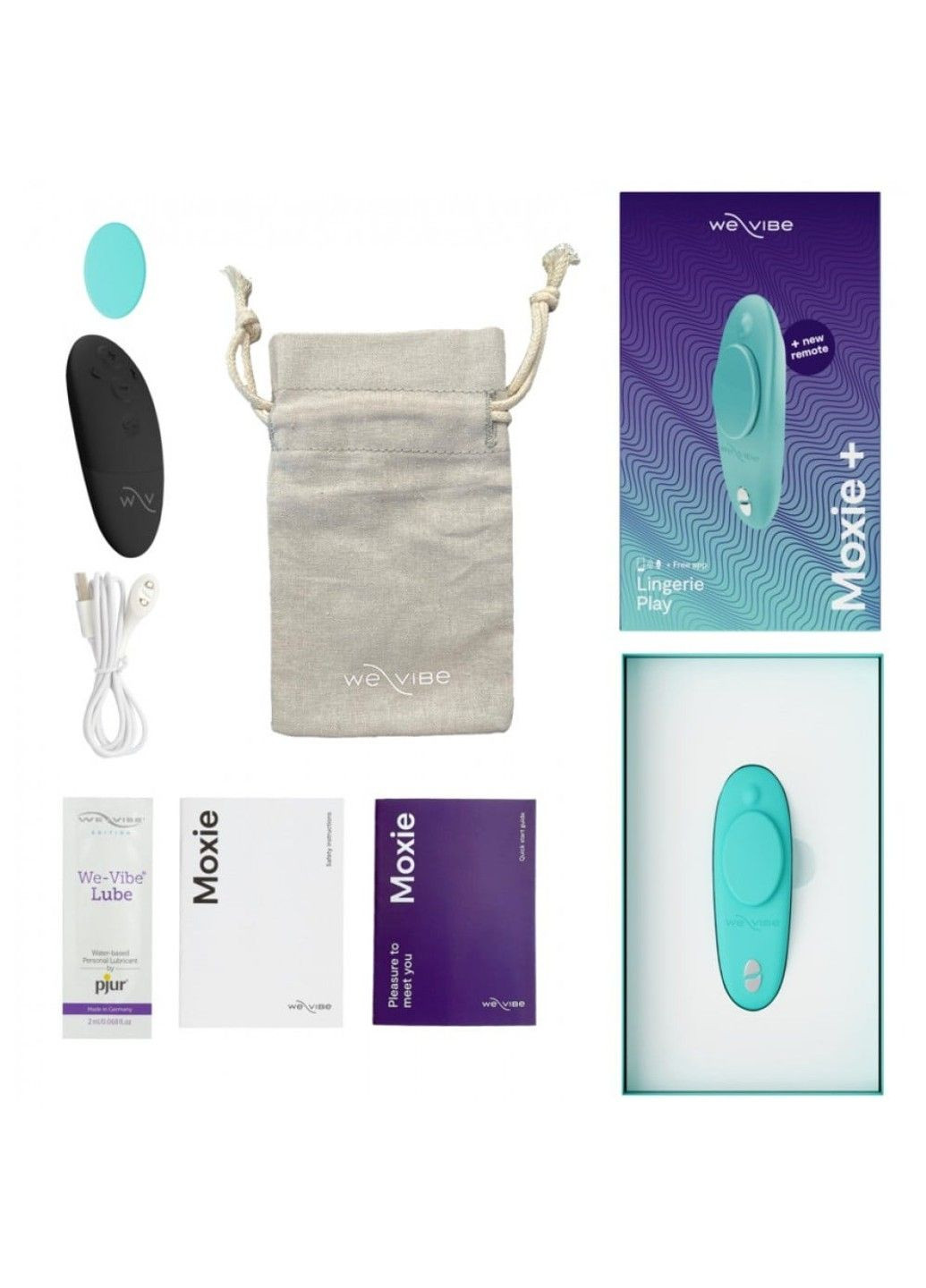 Вібратор в трусики Moxie+ Aqua We-Vibe (315497745)