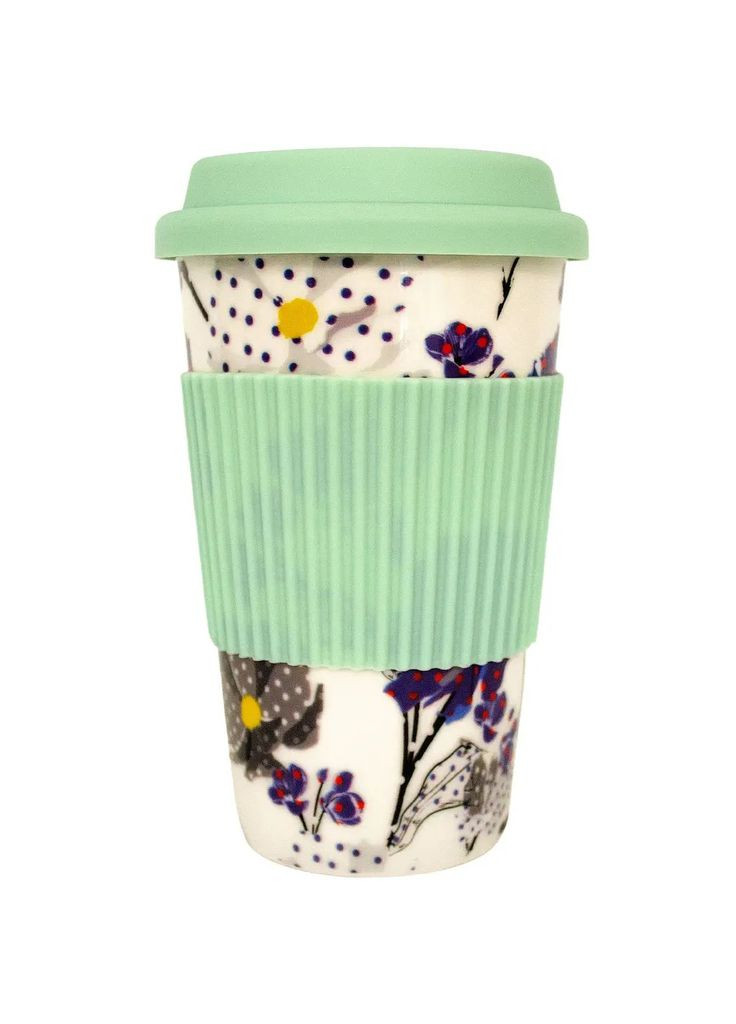 Кружка Flower story 21-279-124 440 мл мятная Keramia (349220524)