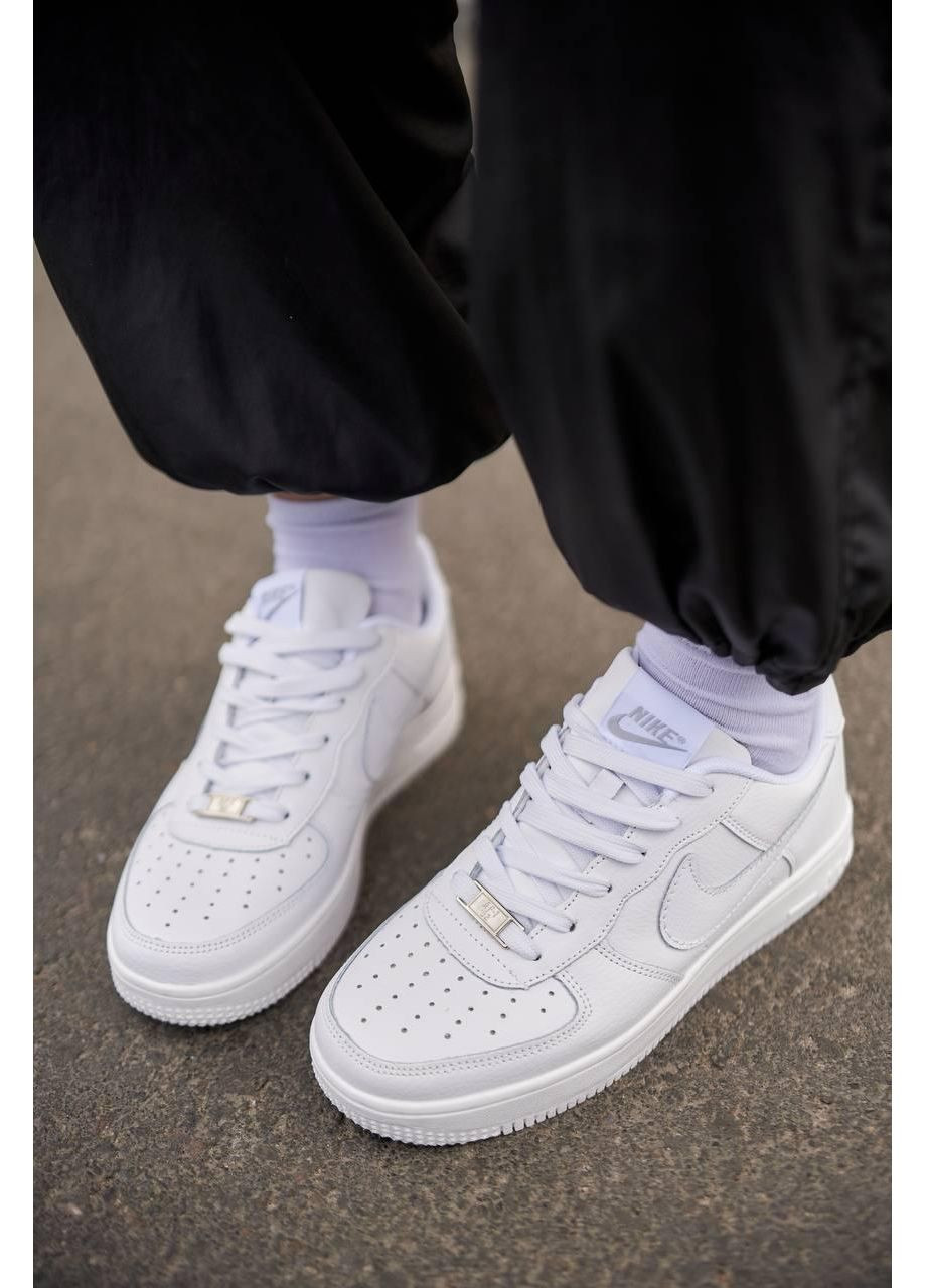 КРОССОВКИ ЖЕНСКИЕ NIKE AIR FORCE 1 CLASSIC WHITE НАЙК АИР ФОРС 1 ПРЕМИУМ No Brand белые демисезоны (369389443)