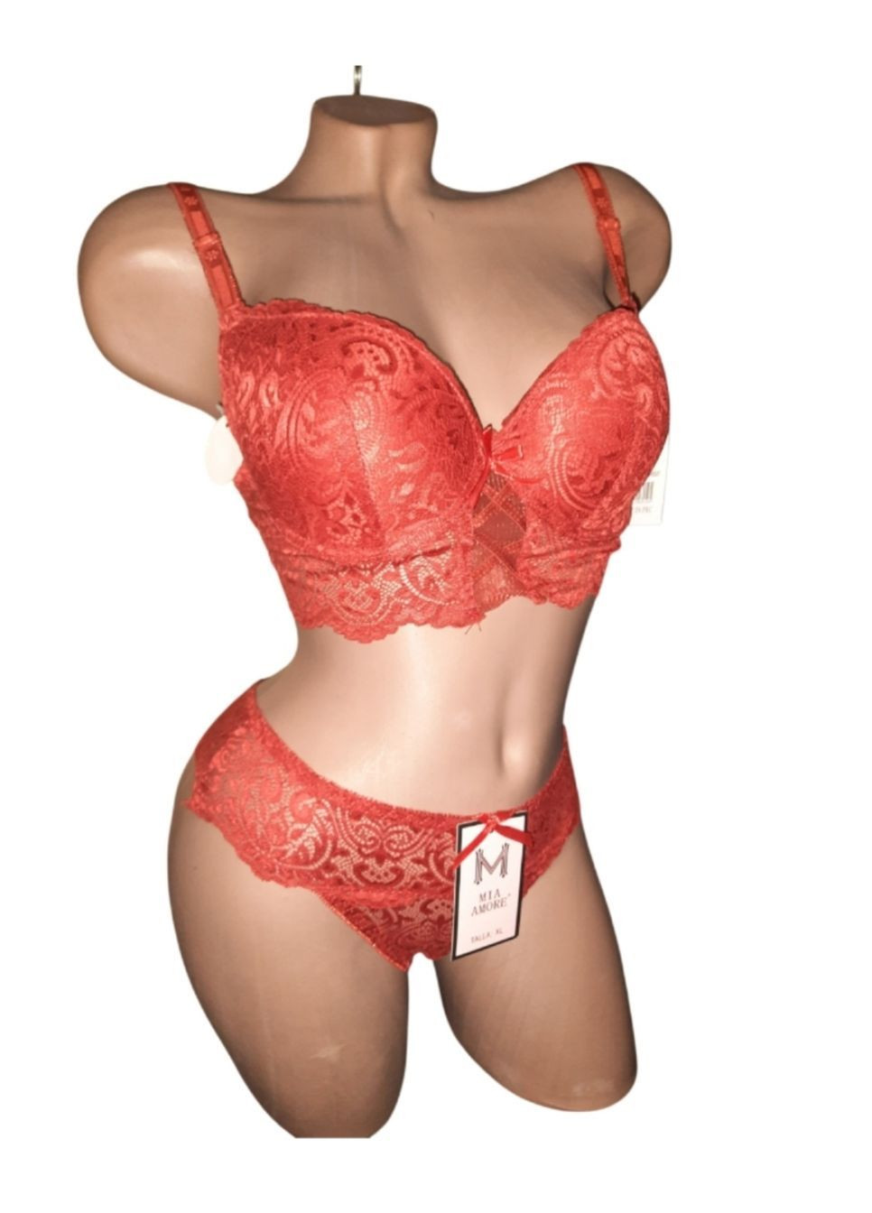 Темно-красный женский комплект нижнего белья (80-83 в) No Brand
