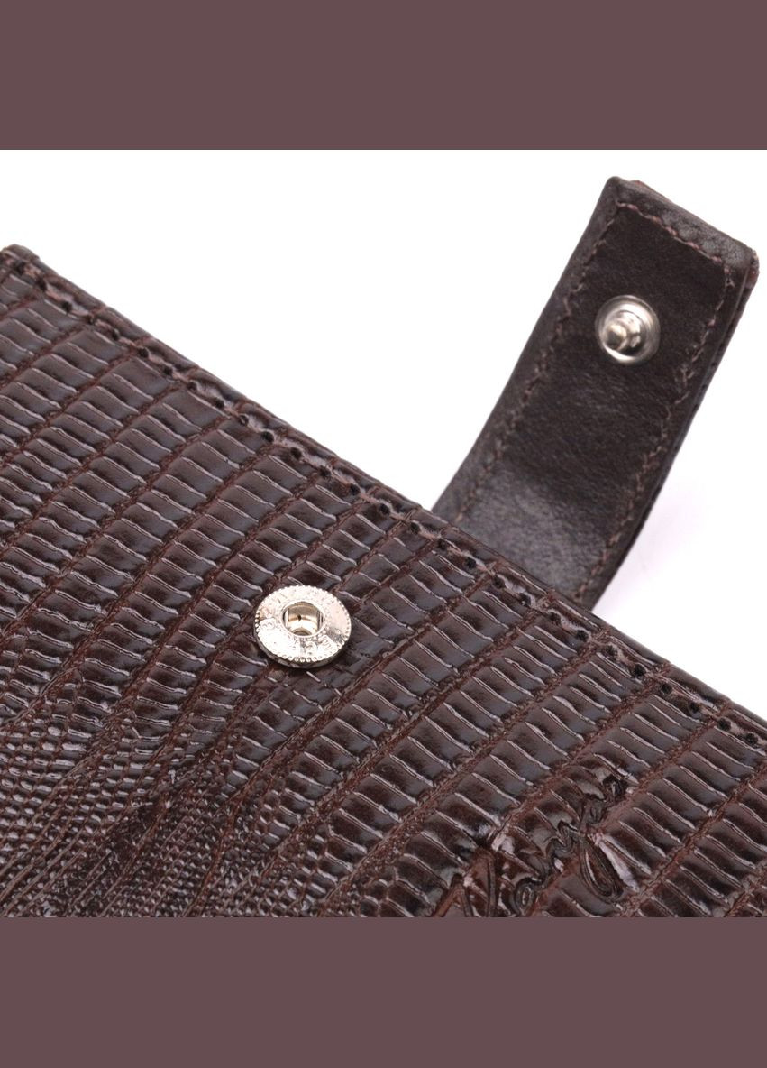 Вертикальный мужской кошелек из натуральной кожи с монетницей коричневый (sku_20991) No Brand (327820184)