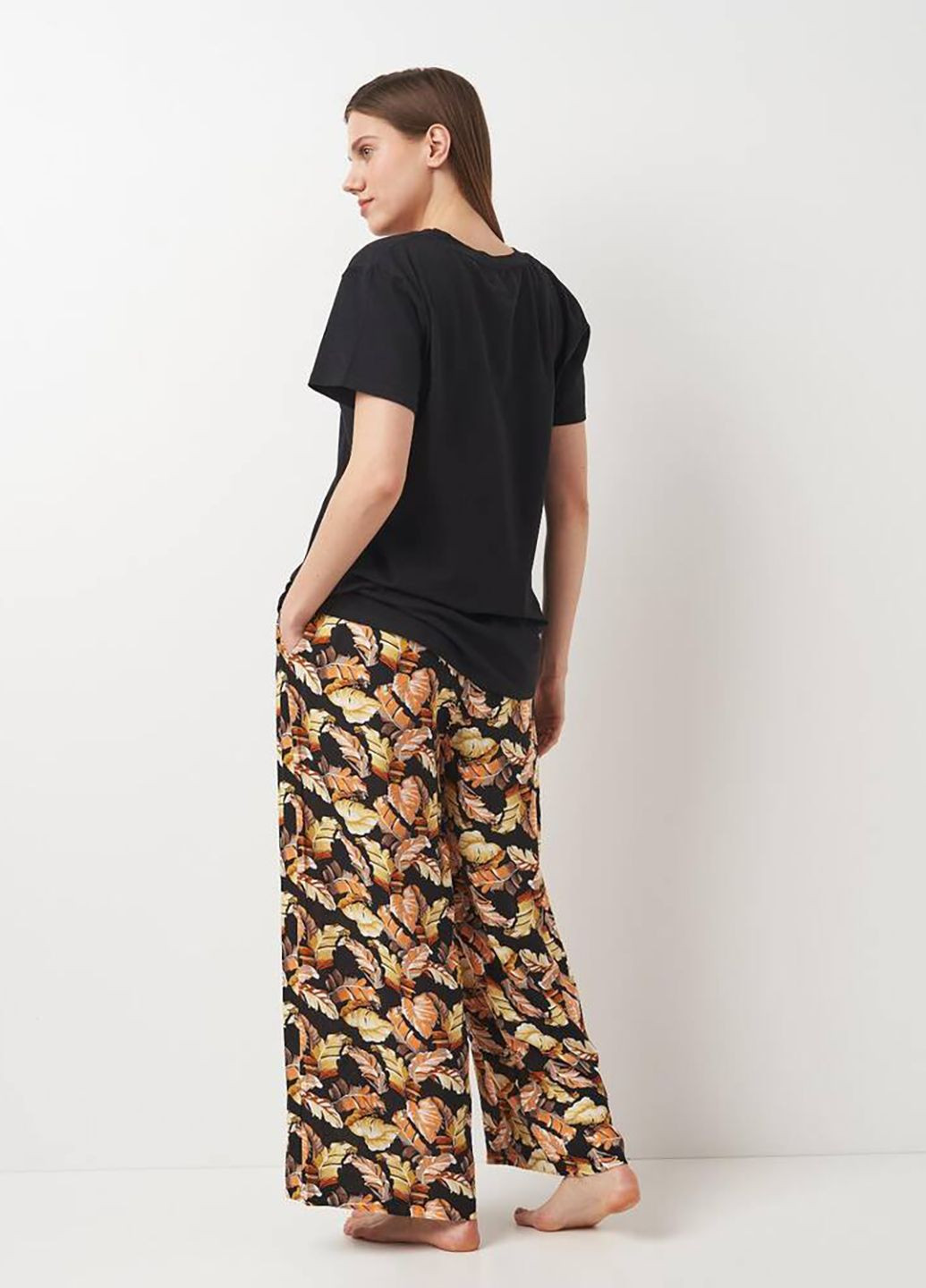 Черная всесезон пижама футболка + брюки Sweet Heart