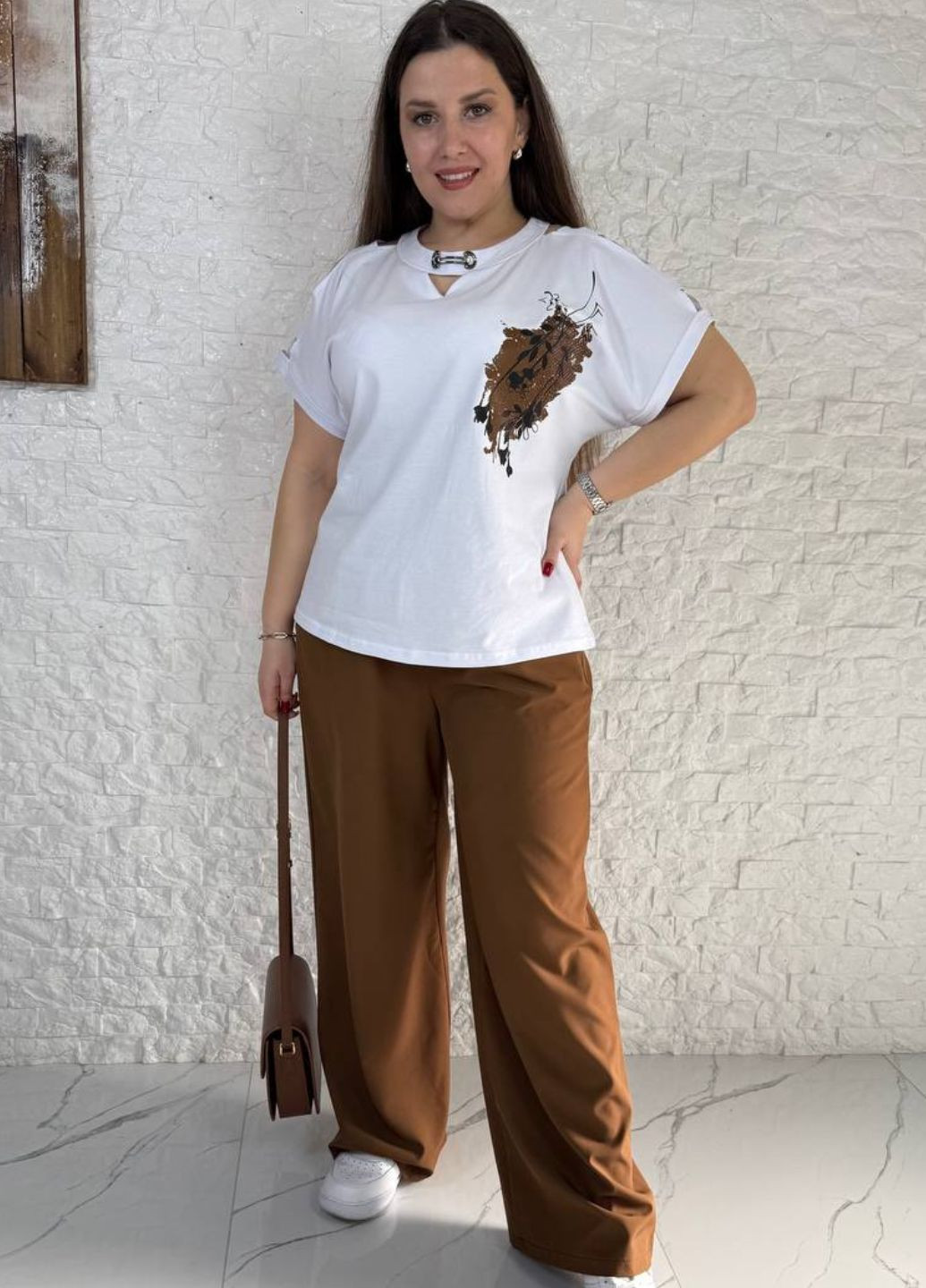 Костюм-двійка: футболка та штани-кльош Tik-Tak (340163451)