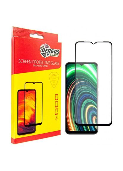 Скло захисне (TGFG-209) DENGOS Full Glue Realme C25y (366659317)