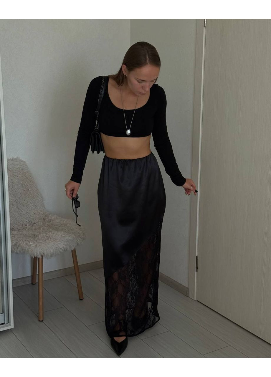 Спідниця максі з мереживом Adelante (371410722)