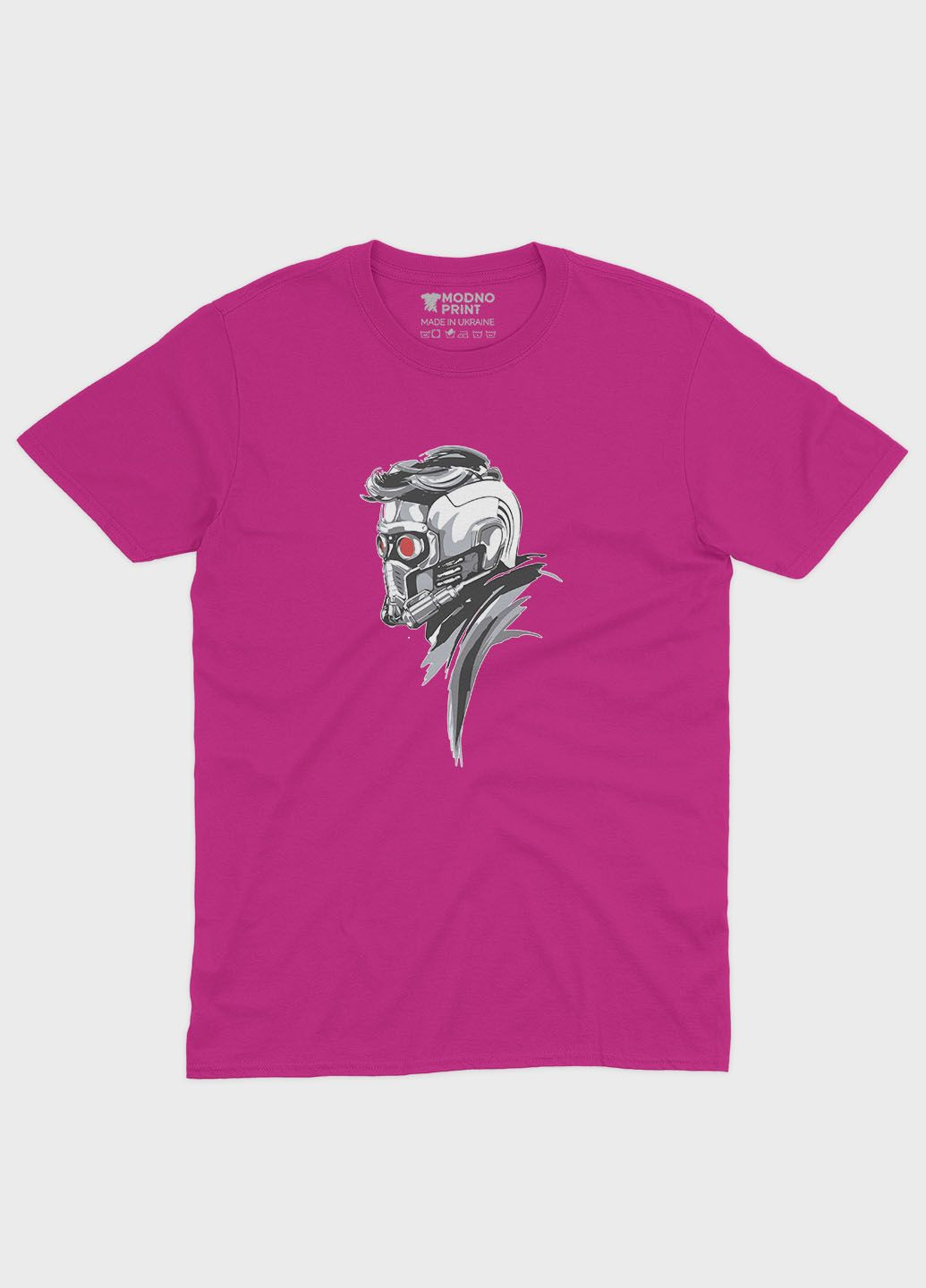 Розовая демисезонная футболка для девочки с принтом супергероев - часовые галактики (ts001-1-fuxj-006-017-012-g) Modno