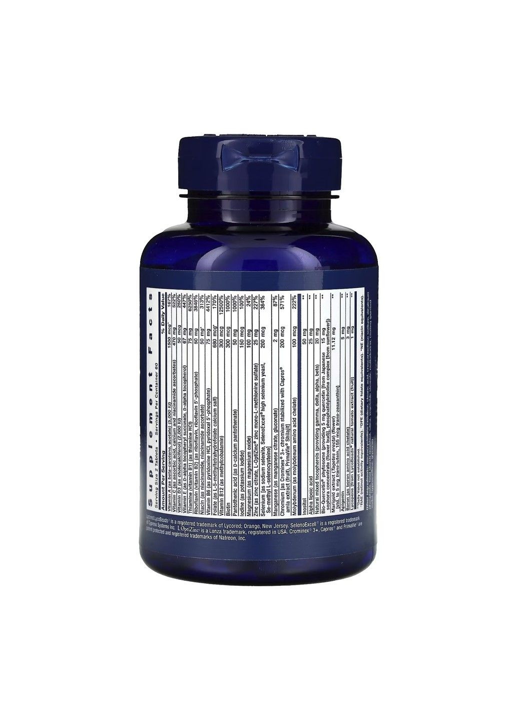 Мультивітаміни для приймання двічі на день, 120 таблеток Life Extension (347600237)