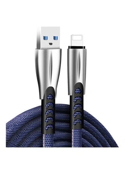 Дата кабель (CW-CBUL010-BL) Colorway USB 2.0 AM to Lightning 1.0m zinc alloy blue (388713652)