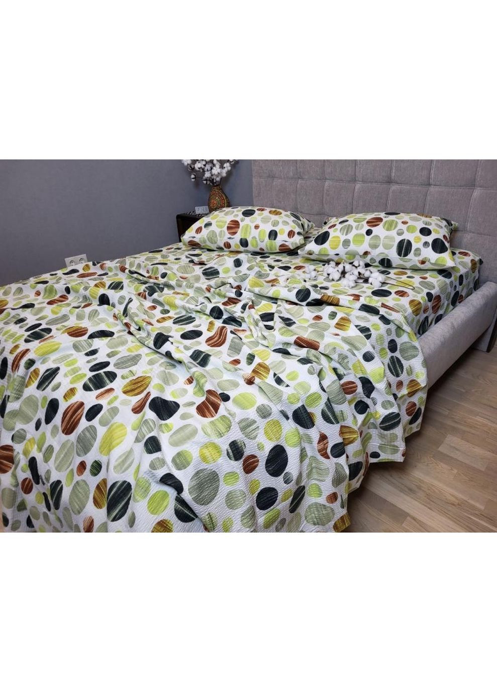 Постельное белье Карамелька фреш, ранфорс гофра (жатка) Двуспальный размер, наволочки 50/70 No Brand (364216624)