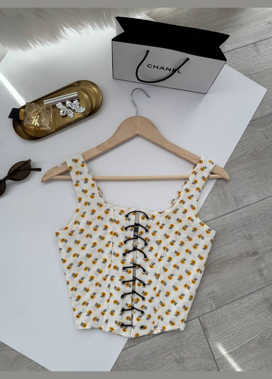 Жіночий топ-корсет в квітковий принт Adelante (327368356)