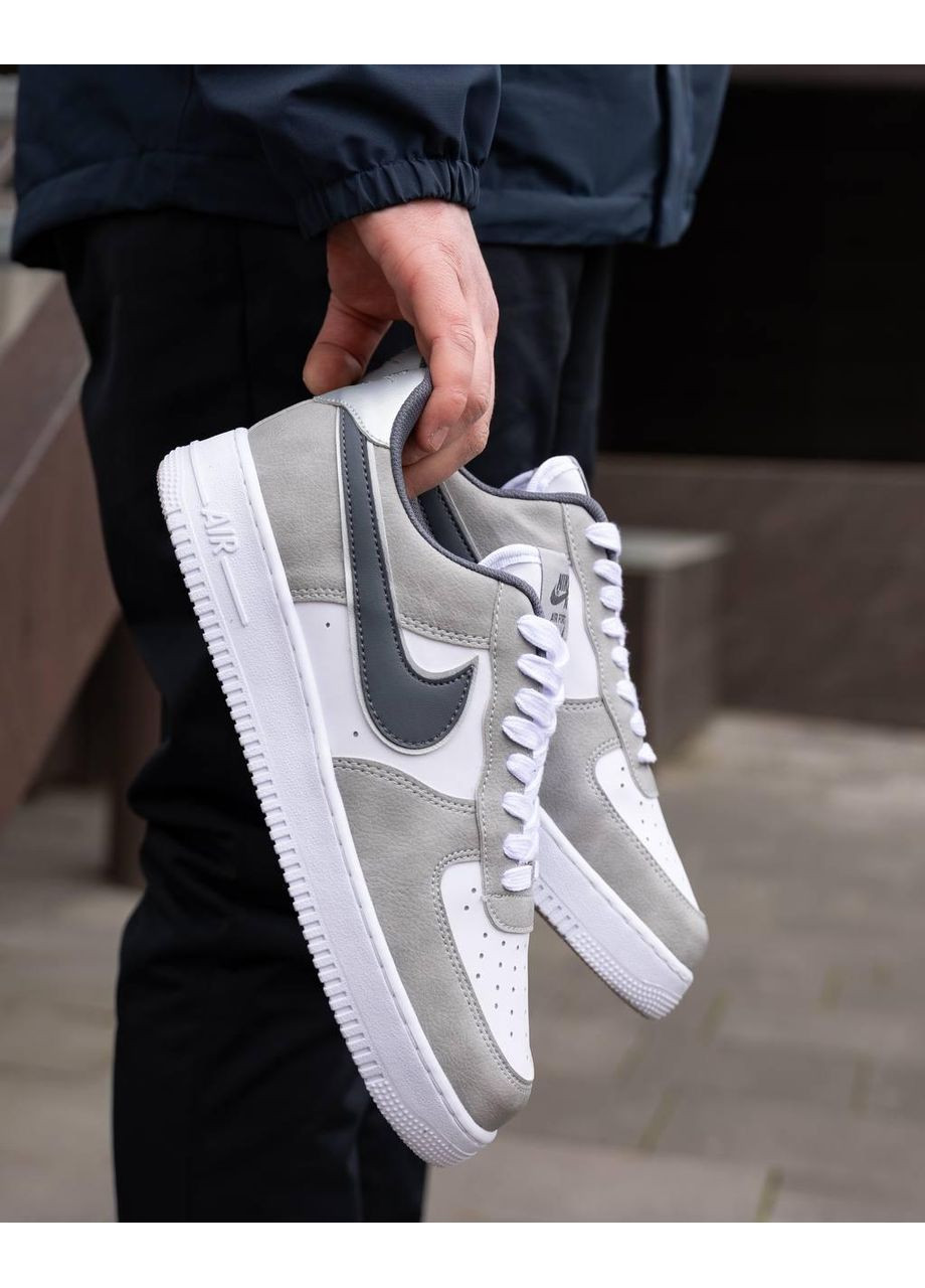 КРОСІВКИ ЖІНОЧІ NIKE AIR FORCE WHITE SILVER НАЙК АІР ФОРС 1 ПРЕМІУМ No Brand білі зими (368884583)