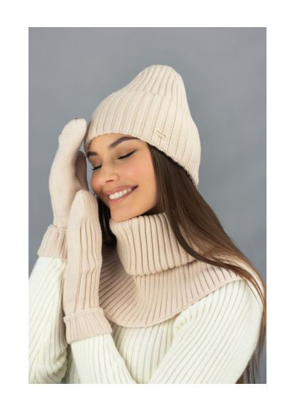 Жіночий комплект шапка, рукавички та баф Совон Braxton (370279088)