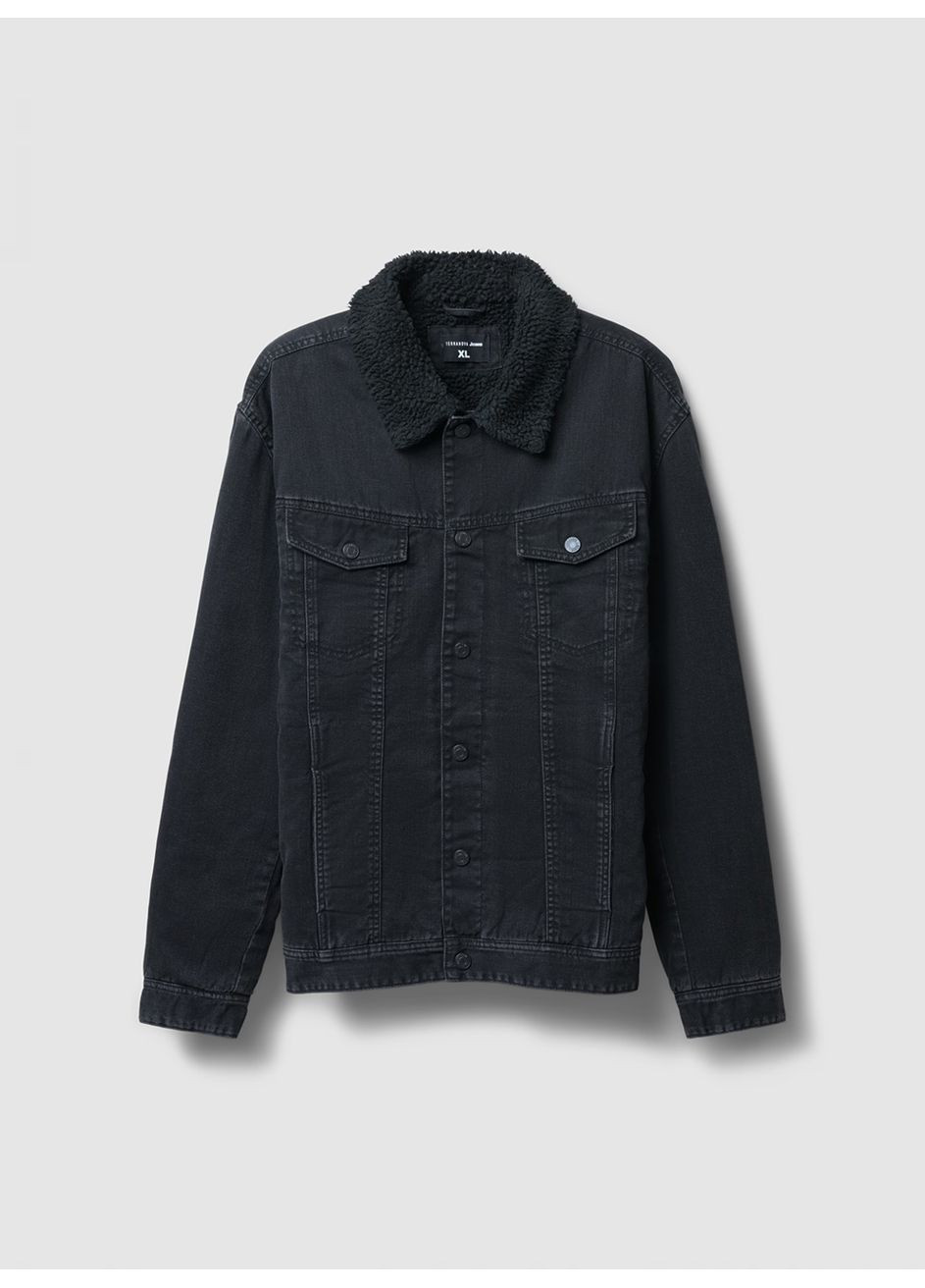 Черная демисезонная куртка муж Terranova