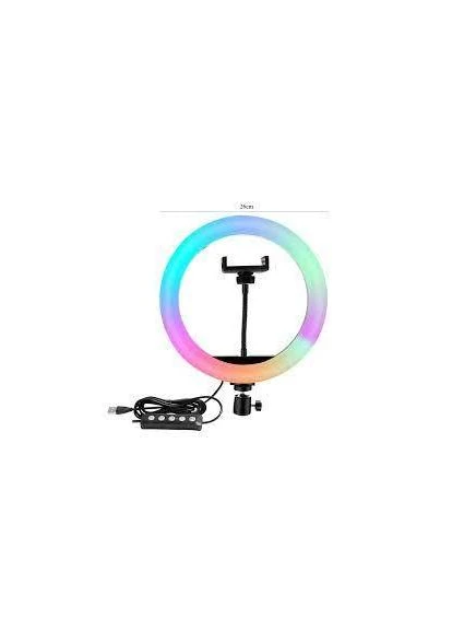 Ледлампа кольцевая для студийного освещения Ring RGB MJ 26 26см с пультом и штативом для фото и видео Ring Light (302890701)