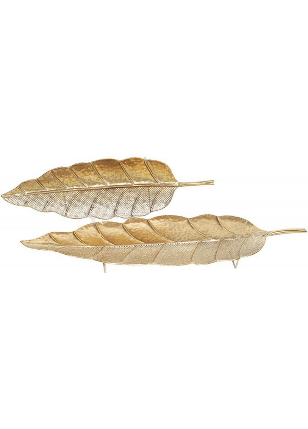 Набор 2 металлических блюда "Лист" 21,5х71х4,5 см (26,5х92,5х6 см) Bona (289367177)