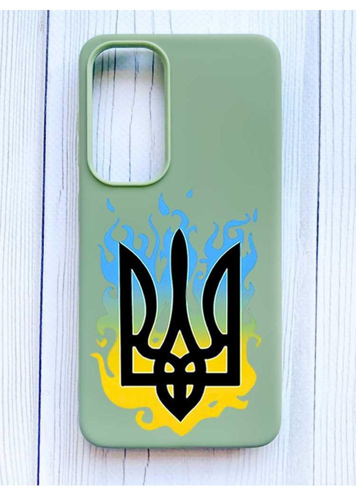 Матовый чехол на Samsung Galaxy S24 FE Тризуб Пламя (принт 257) Creative (355387984)