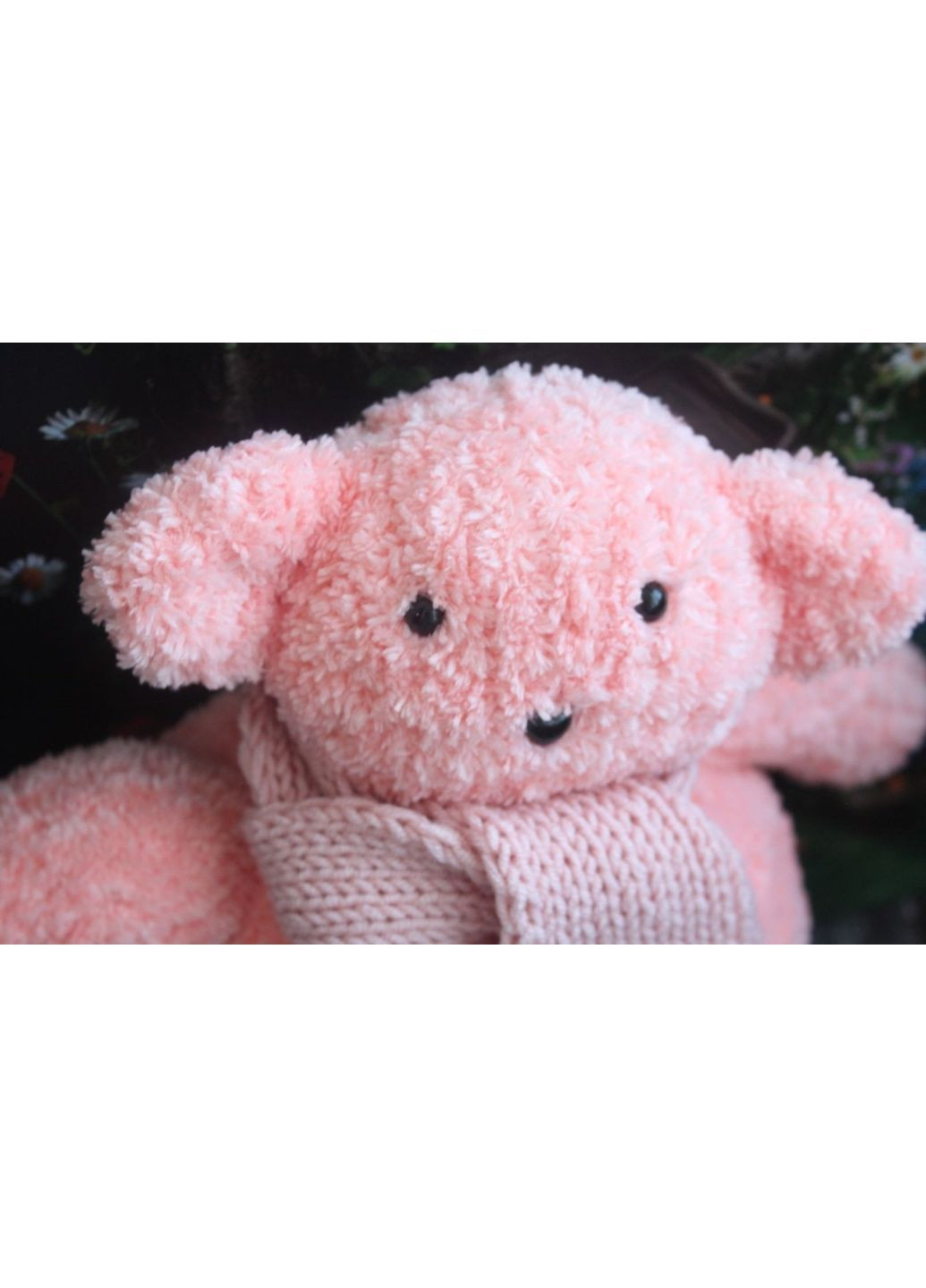 Персиковый мишка с сердечком ручной работы No Brand (372141884)