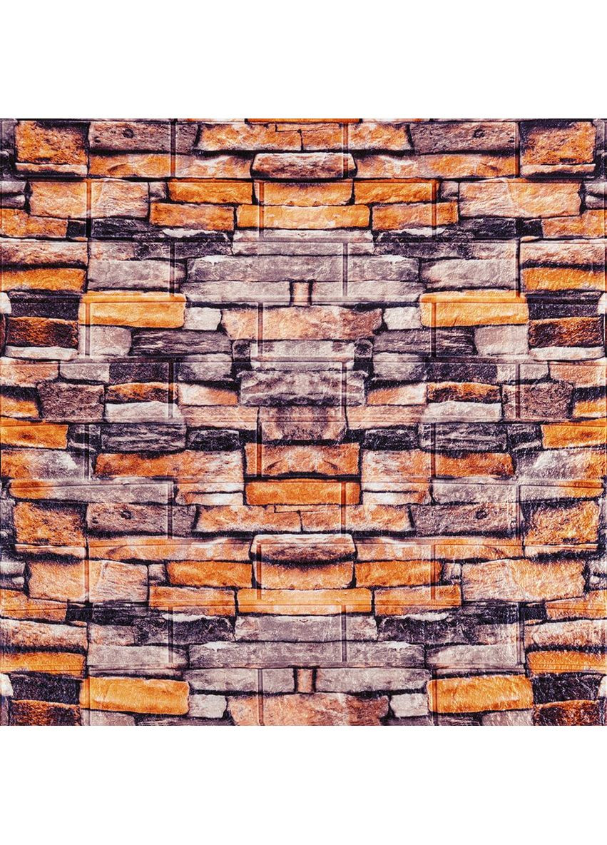 Декоративна 3D панель самоклейка 700х770х3мм Піщаник Катиринославська цегла love-shopping Sticker Wall (354662528)