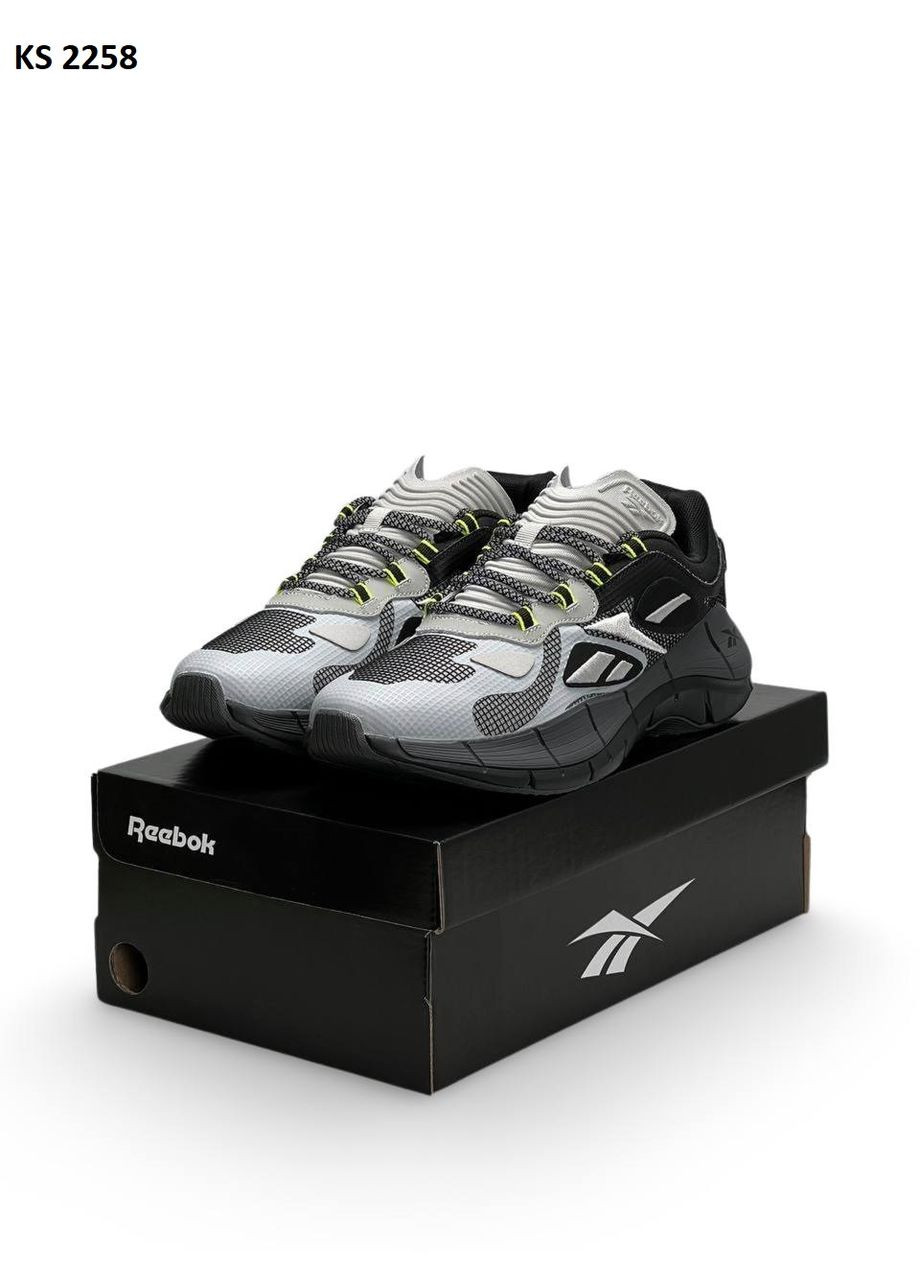 КРОССОВКИ ЖЕНСКИЕ REEBOK ZIG KINETICA II BLACK GREY РИБОК ЗИГ КИНЕТИКА No Brand серые демисезоны (368867818)