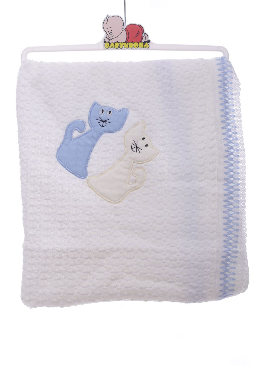 Плед для хлопчика в'язаний Котики 80*90 см білий (36712) Donino (296193502)