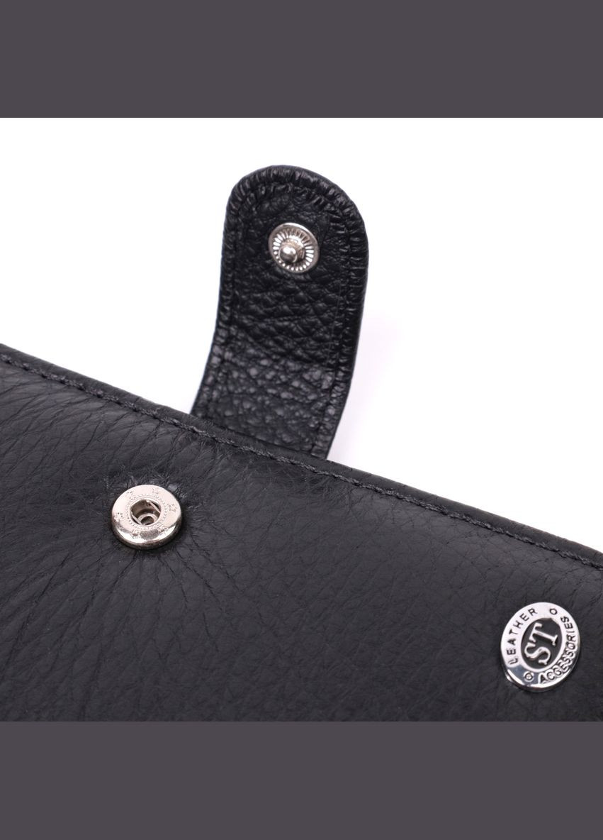 Мужской кожаный бумажник для документов и карт с монетницей черный (sku_22478) No Brand (327820218)