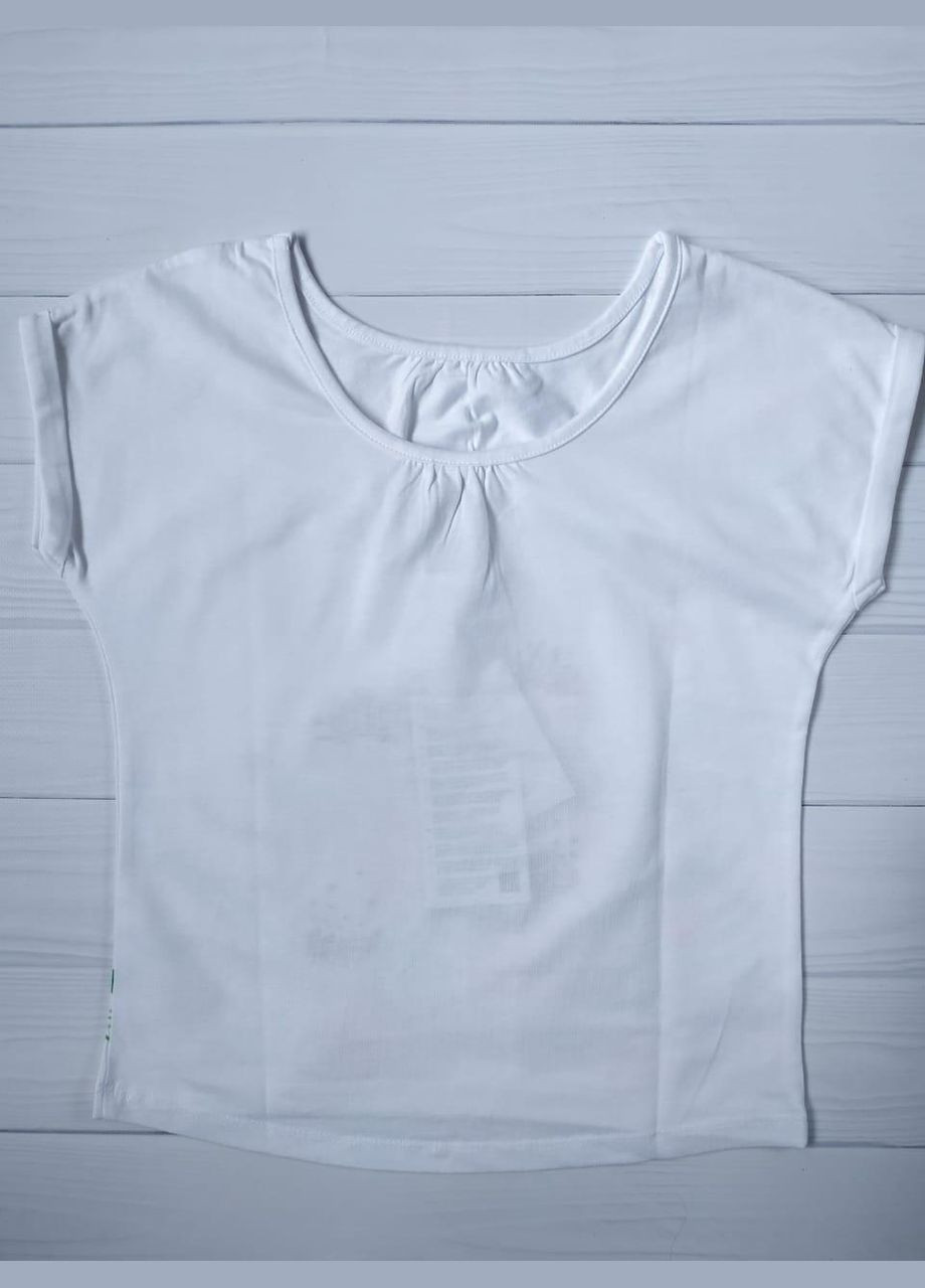 Біла літня футболка для дівчинки 122 розмір біла 411274 C&A