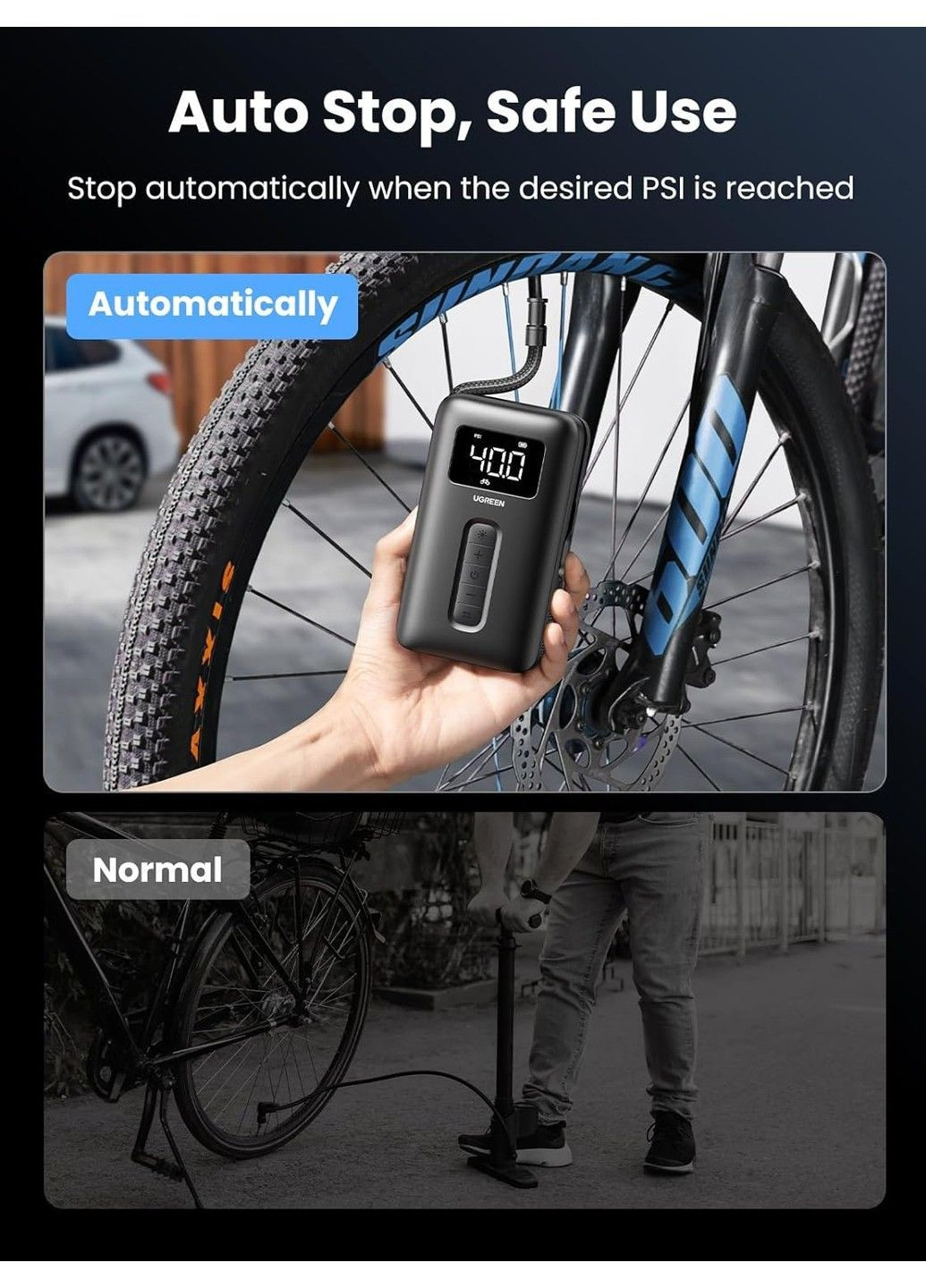 Автомобильный насос CD259 Portable Tire Inflator Ugreen (370705621)
