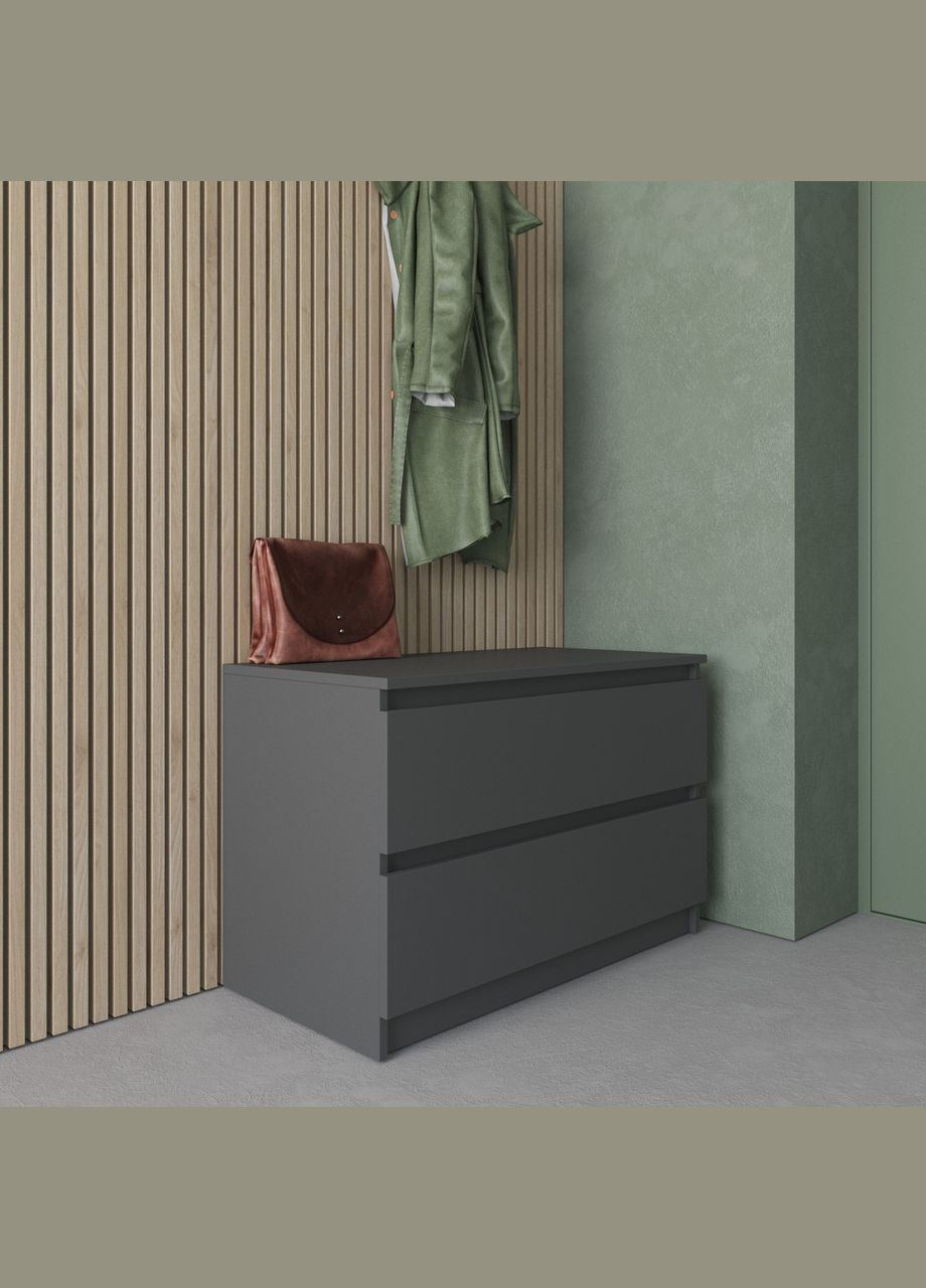 Комод тумба на 2 висувних ящика c фасадами без ручок R-19 VAYS (372655497)