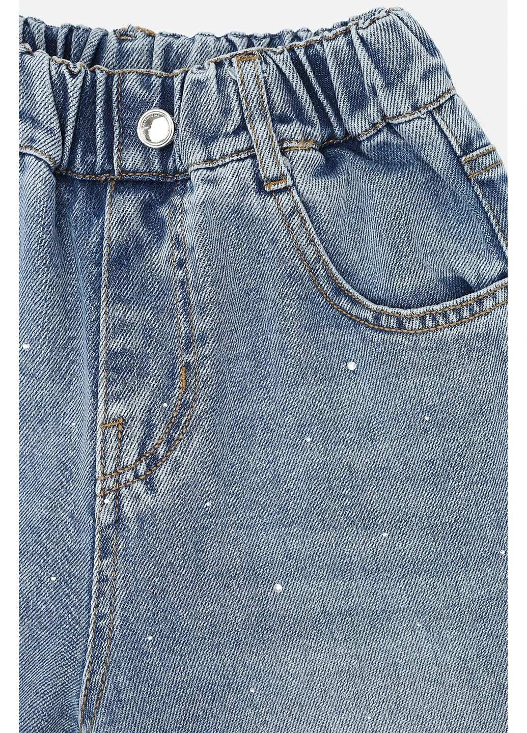 Джинси wide leg для дівчинки колір блакитний CB-00290307 YZTX KIDS (382883393)
