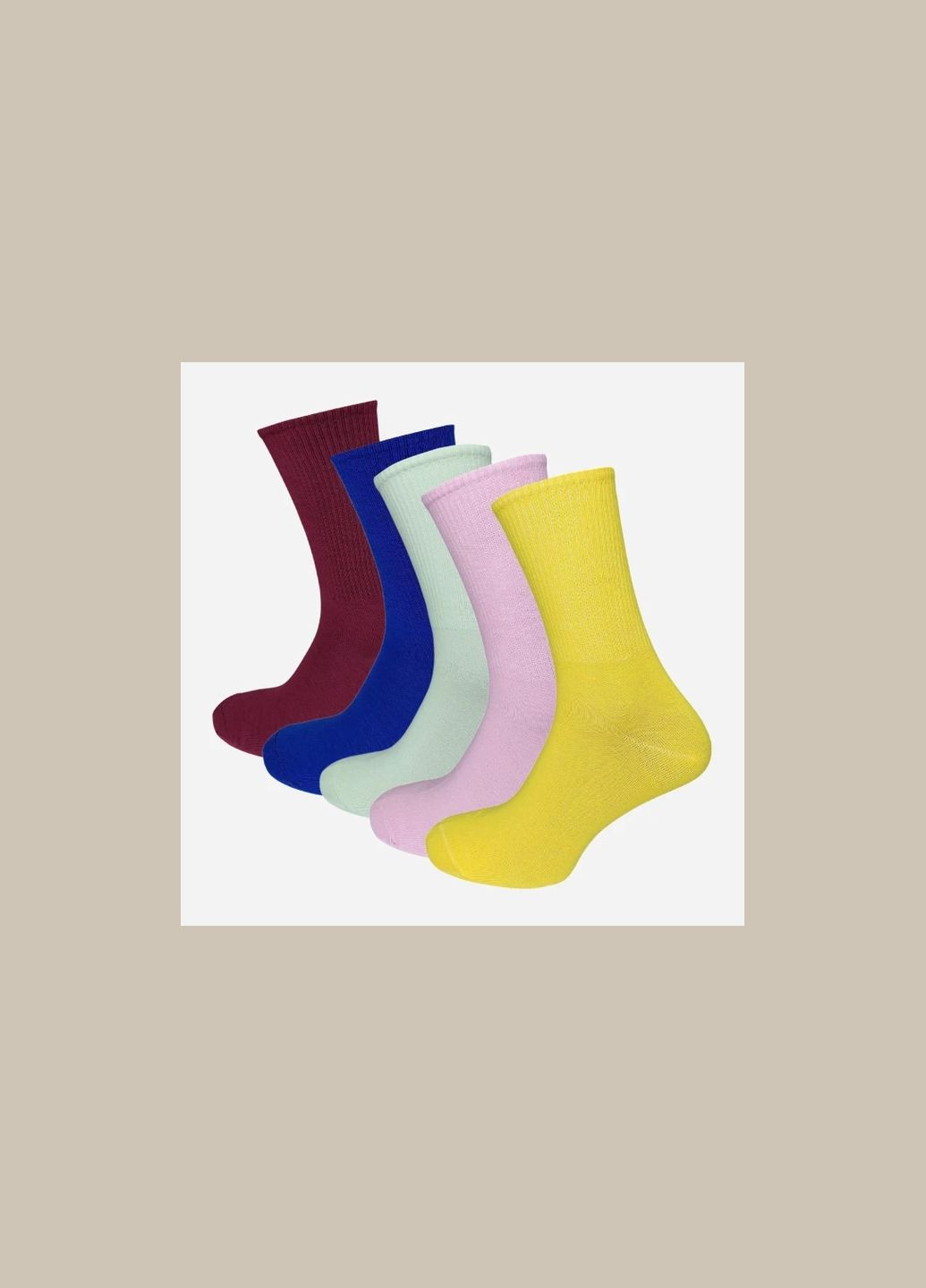 Набор носков женских высоких хлопковых Лана Теннис colorful 5 пар Ассорти No Brand (285793088)