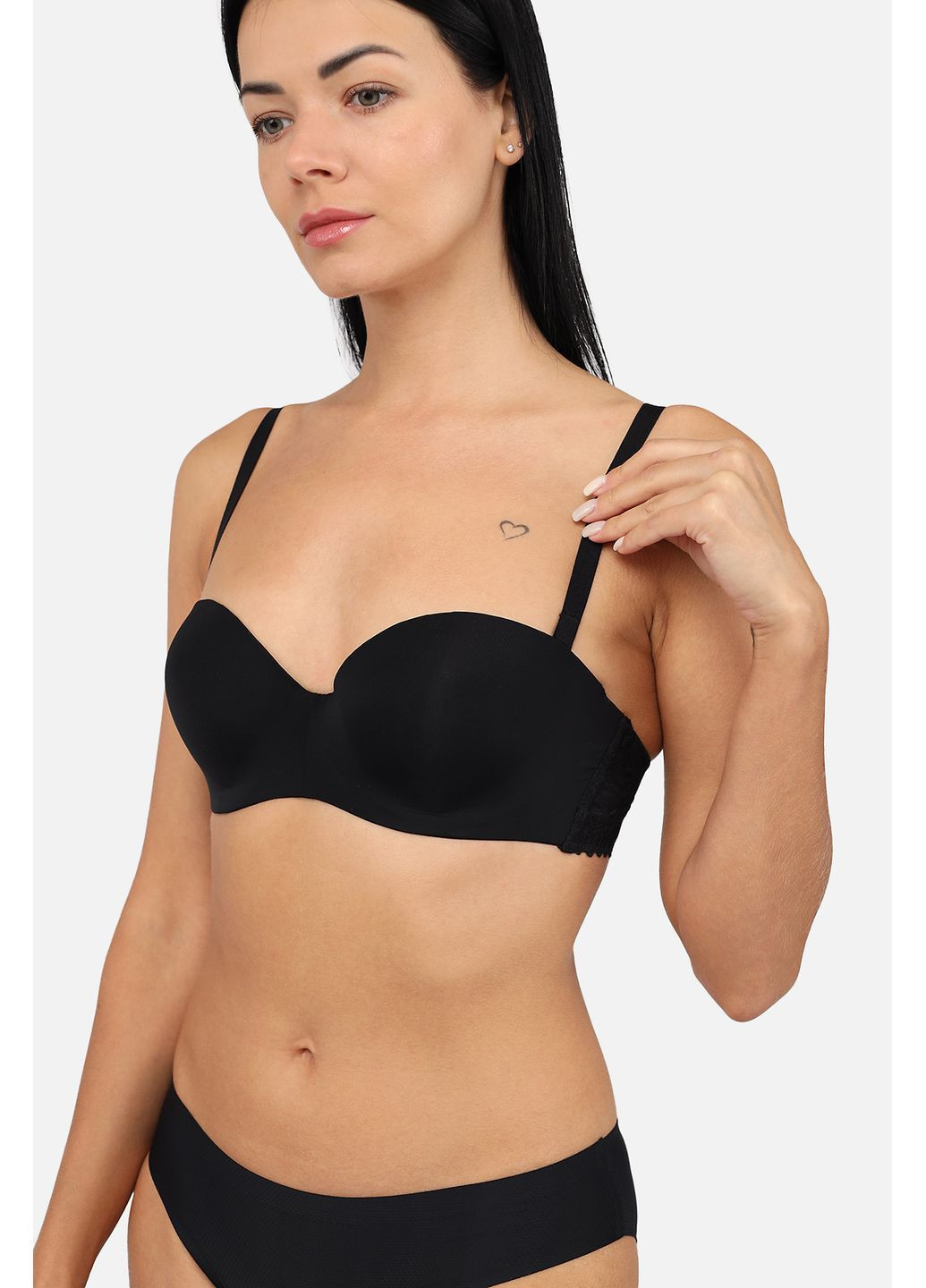 Чёрный бюстгальтер балконет женский цвет черный cb-00278898 No Brand кружево