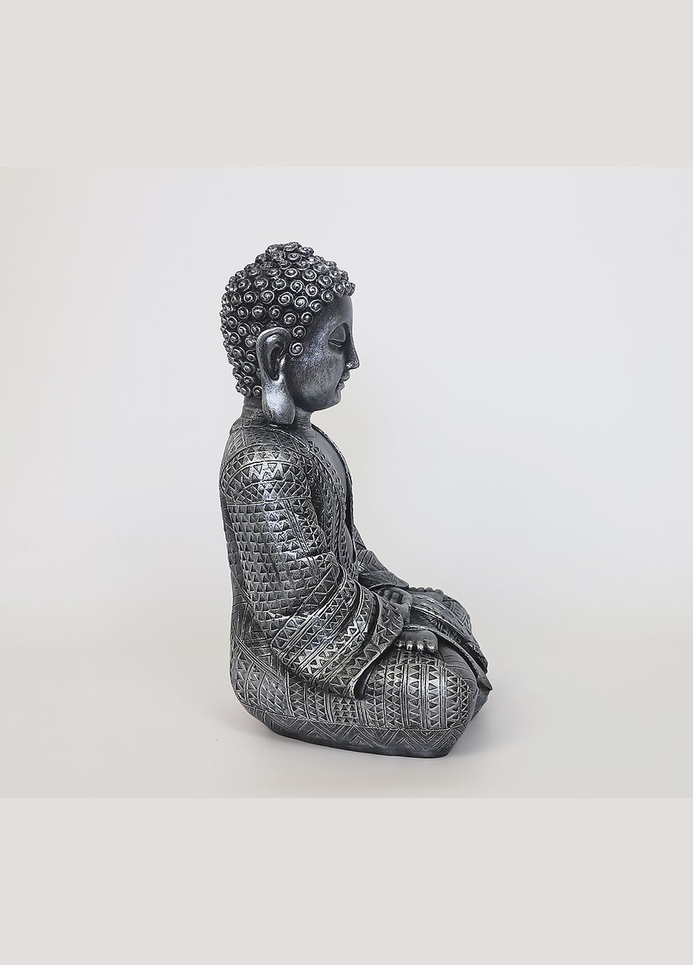 Статуетка Будда полістоун h38 см (СП5113 срібло) Гранд Презент (283039025)