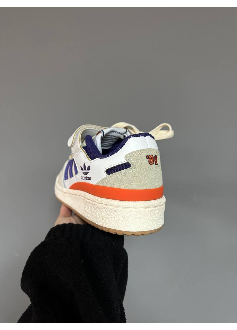 Бежеві Осінні кросівки чоловічі adidas forum low 84 purple orange адідас форум No Brand