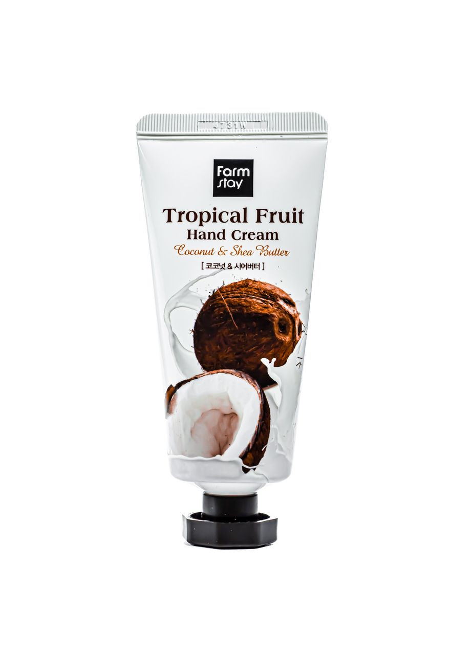 FarmStay Крем для рук Tropical Fruit Coconut & Shea Butter смягчающий 50 мл — Крем, Южная Корея (302728044)