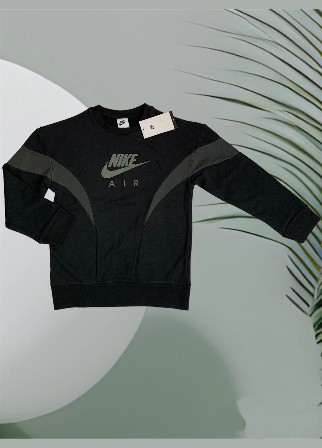 Nike свитшот черный полиэстер, трикотаж