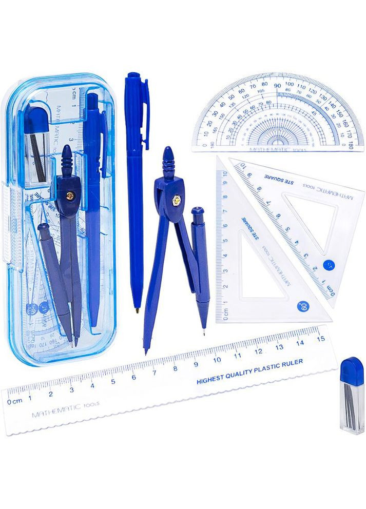 Готовальня в пластиковій коробці колір різнокольоровий CB-00223778 No Brand (338782909)