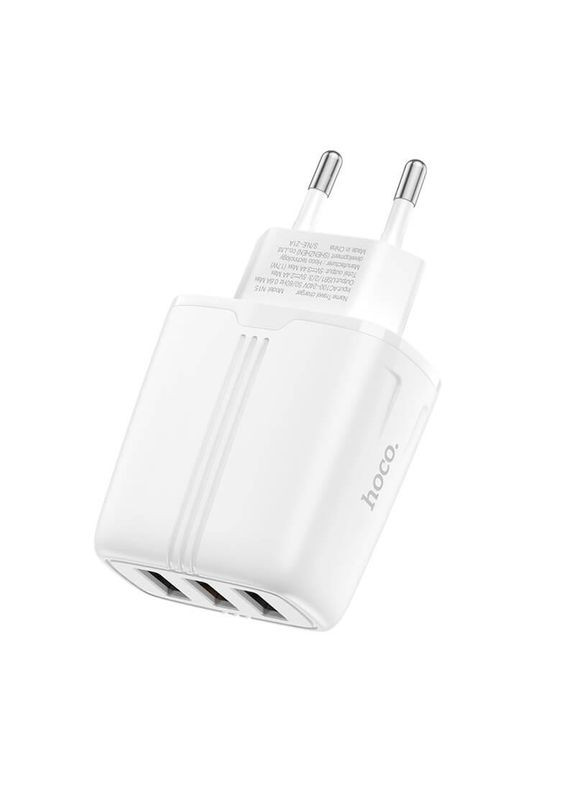 Зарядное устройство 3 выхода N15 Amazing threeport charger 3USB 3.4A блок белый Hoco (293346099)