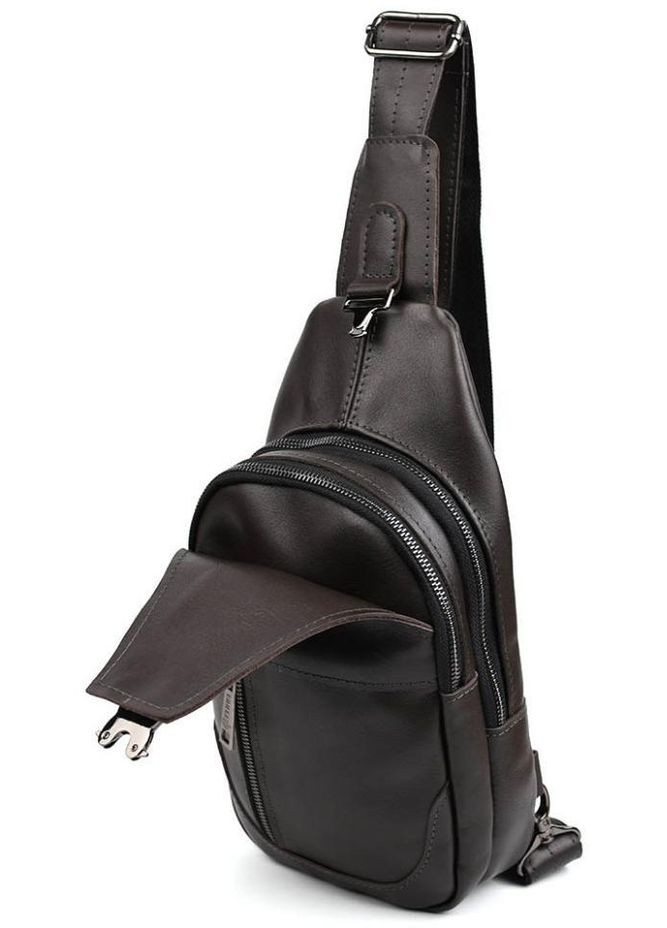 Сумка чоловіча через плече сумочка слінг в дорогу спортивний планшет для документів барсетка для телефону Коричневий 34611 TARWA (332164467)