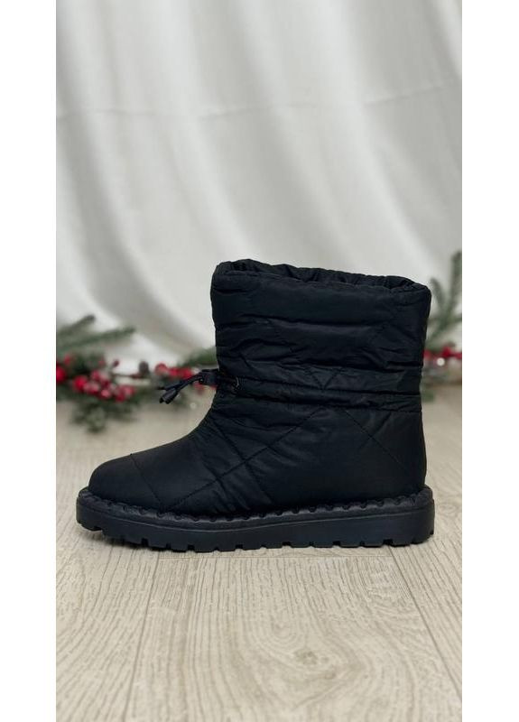 Дутики жіночі чорні плащівка No Brand (371647589)