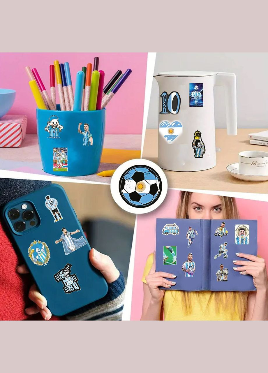Стикеры Месси Messi футбол стикерпак наклейки набор наклейок 48 шт Shantou (327878569)
