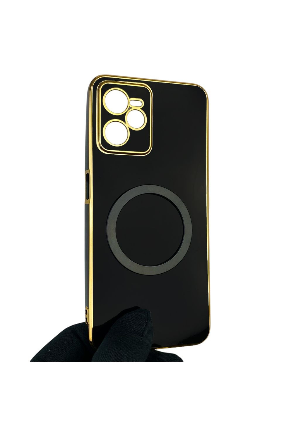 Чохол для C35 з кільцем MagSafe із золотою окантовкою на реалмі с35 чорний gs1 Realme (366229760)