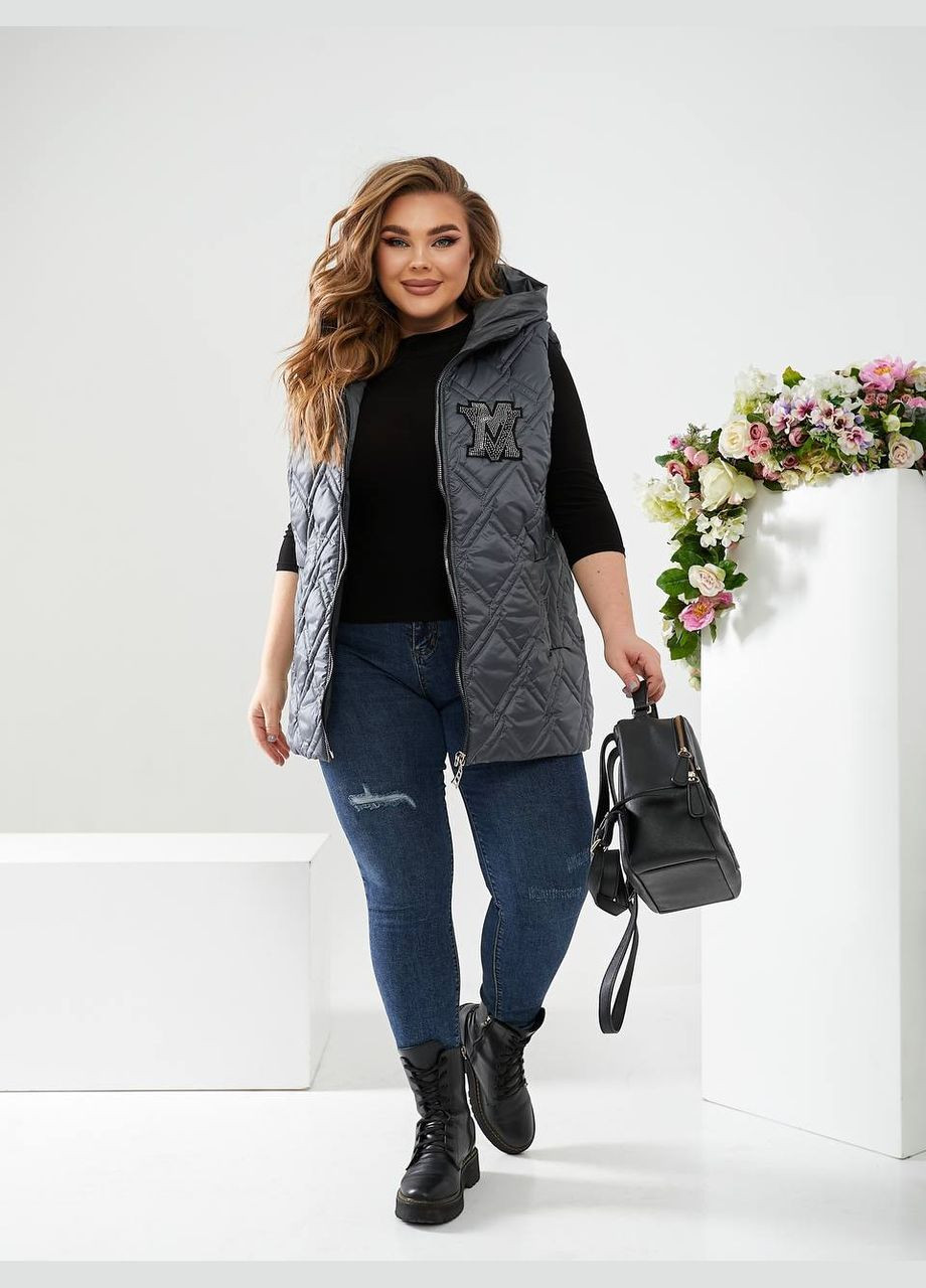 Жіночий весняний жилет чорного кольору New Trend (304987370)